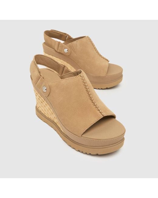 Ugg Natural Abbot Wedge High Heels In