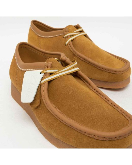 Clarks Brown Wallabee Evo Shoes for men