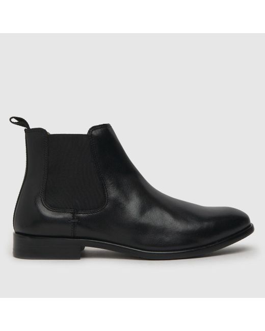 Schuh Black Dominic Leather Chelsea Boots In for men