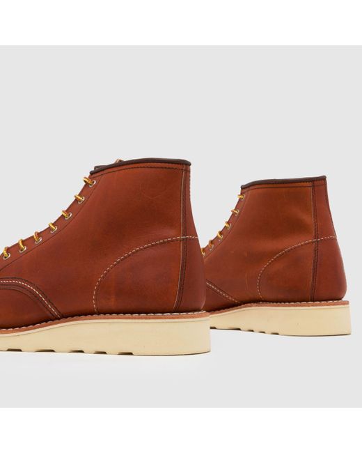 Red Wing Brown 6 Inch Moc Toe Boots