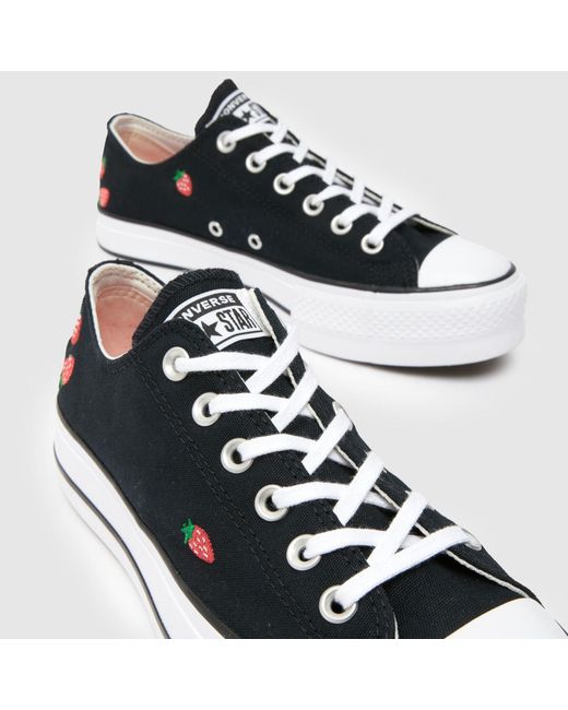 Converse Black All Star Lift Ox Trainers