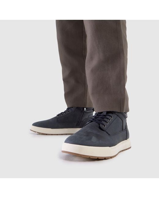 Schuh Blue Gio Leather Lace Up Boots for men