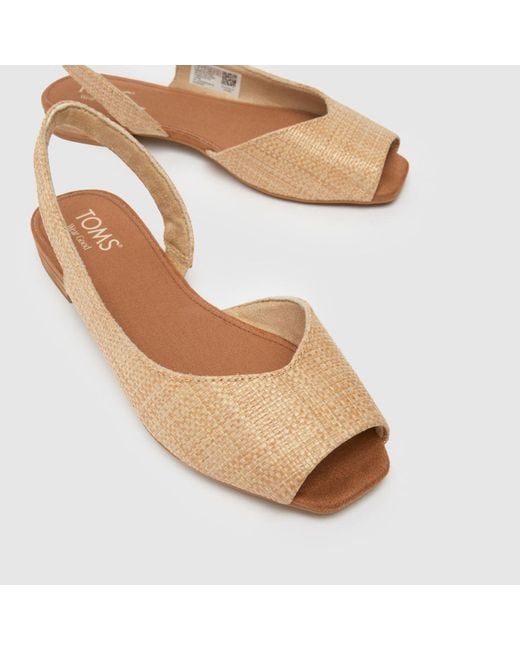 TOMS Natural Briella Slingback Ballet Flat Sandals