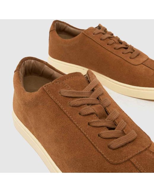Schuh Brown Wilson Suede Slim Sole Trainers for men