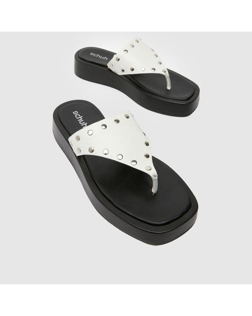 Schuh Black Toryn Platform Flip Flop Sandals
