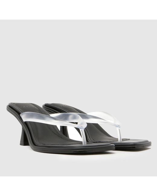 Schuh Black Salvia Toe Post High Heels