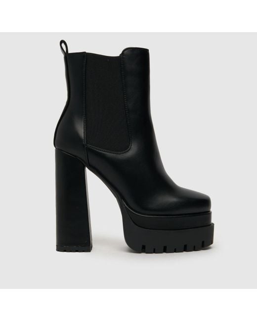 SIMMI Black Rox Heeled Chelsea Boots, Size: 6 (Eu 39)