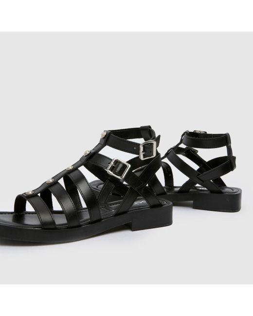 Schuh Black Tempeny Studded Sandals In