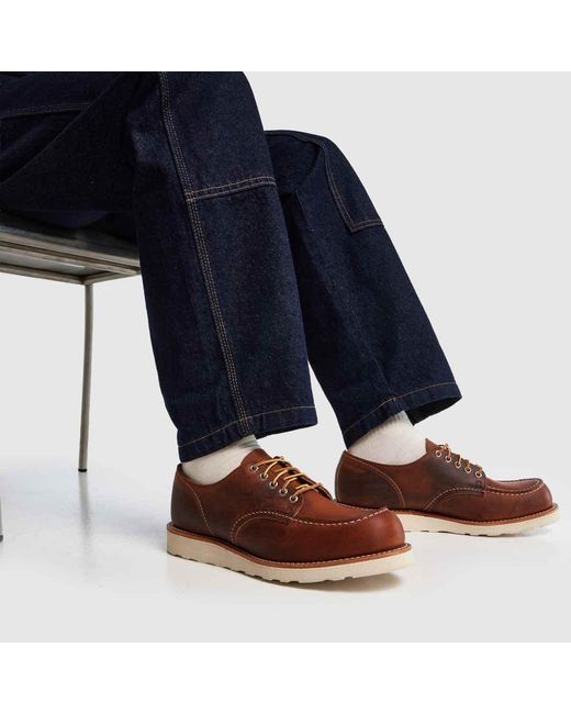 Red Wing Brown Moc Oxford Shoes for men