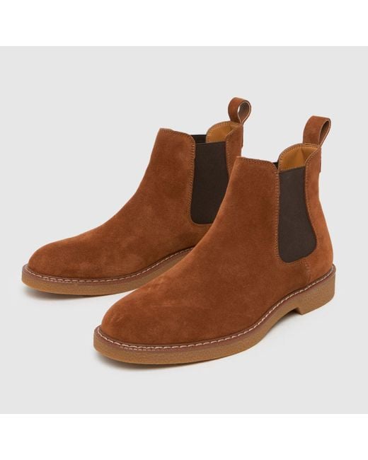 Schuh Brown Dawn Suede Chelsea Boots for men