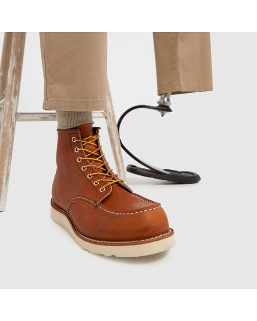 Red Wing Brown 6-Inch Classic Moc Boots for men