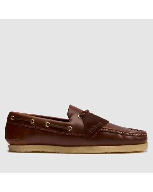 Clarks Brown Godney Boat Shoes for men