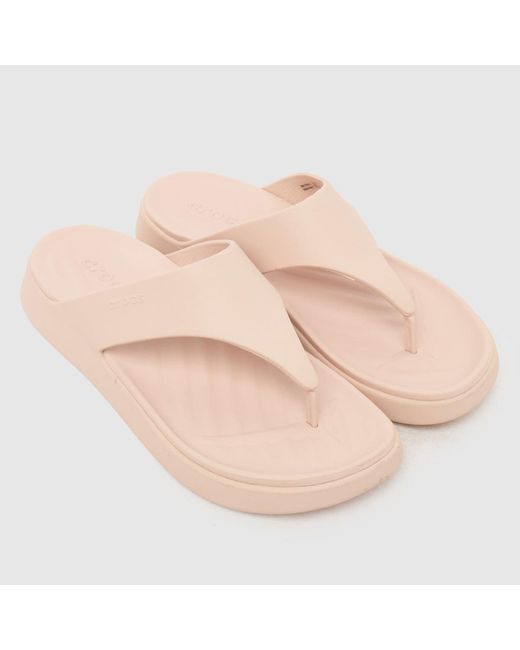 CROCSTM Pink Getaway Triangle Flip Sandals