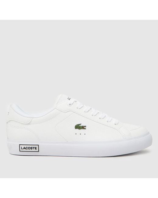 Lacoste White Powercourt Trainers In