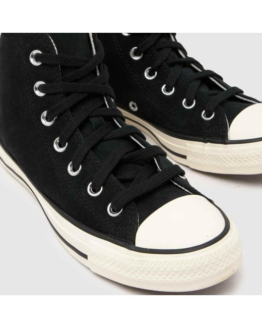 Converse Black All Star Hi Winterluxe Leopard Trainers