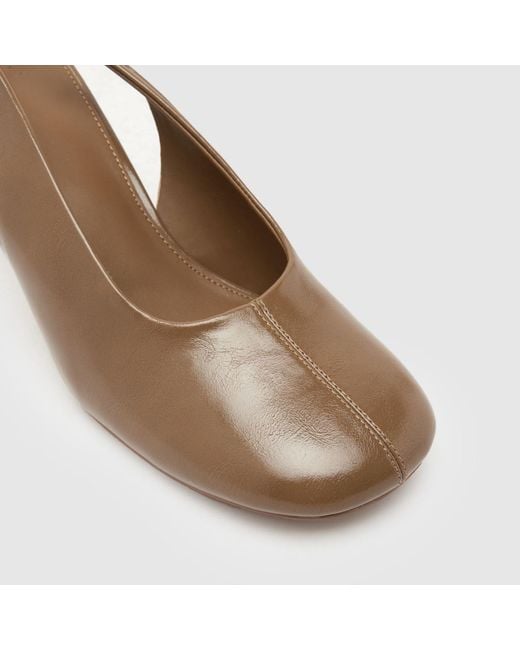 Schuh Brown Seoul Round Toe Court High Heels