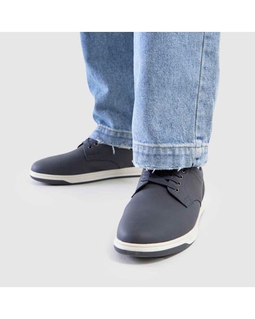 Schuh Blue Wells Lace Up Trainers for men