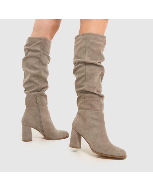 Grey knee boots clearance ladies