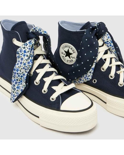 Converse Blue All Star Lift Hi Clubhouse Trainers