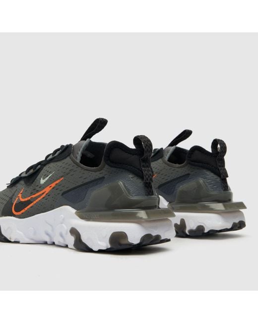 Nike Blue React Vision Trainers In Black & Orange for men