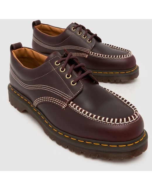 Dr. Martens Brown Lowell Moc Toe Shoes for men
