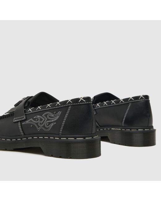 Dr. Martens Black Adrian Gothic Loafer Shoes In for men