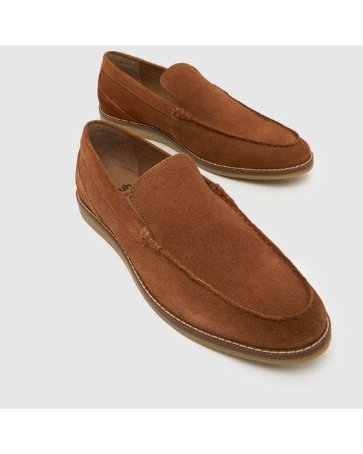 Schuh Brown Risk Suede Loafer Shoes for men