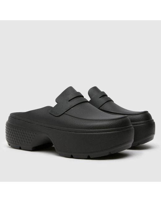 CROCSTM Black Stomp Loafer Shoes In for men