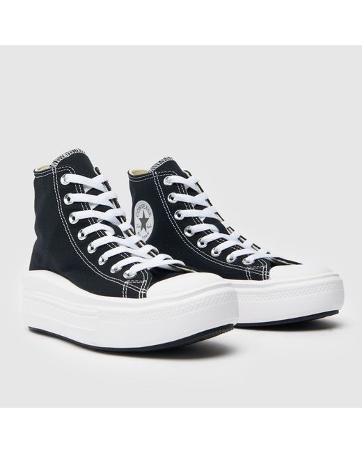 Converse Black All Star Move Hi Trainers