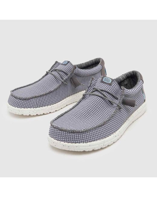 Hey Dude Blue Heydude Wally Sport Trainers In for men