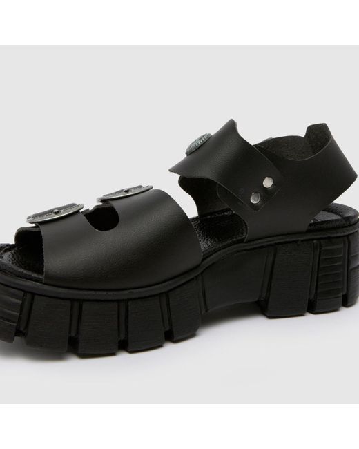 New Rock Black Chunky Sandals In