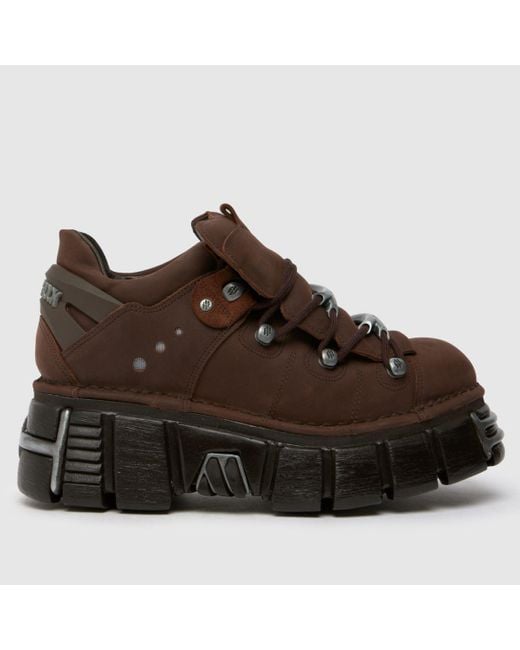 New Rock Brown Classic Low Shoes for men