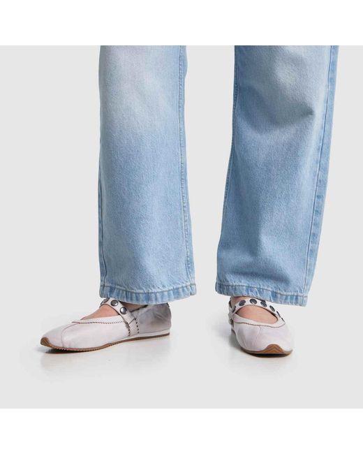 Steve Madden White Anaya-St Sneakerina Flats