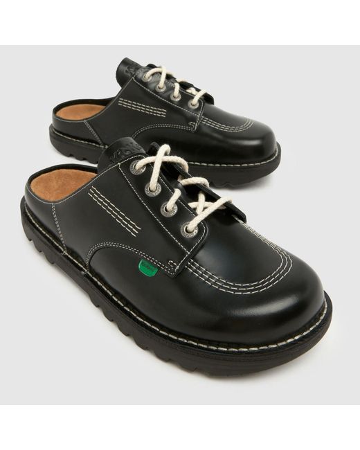 Kickers Classics Black Kick Mule Shoes for men