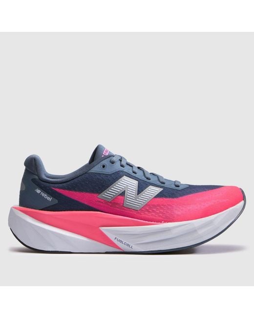 New Balance Pink Fuelcell Rebel V5 Trainers