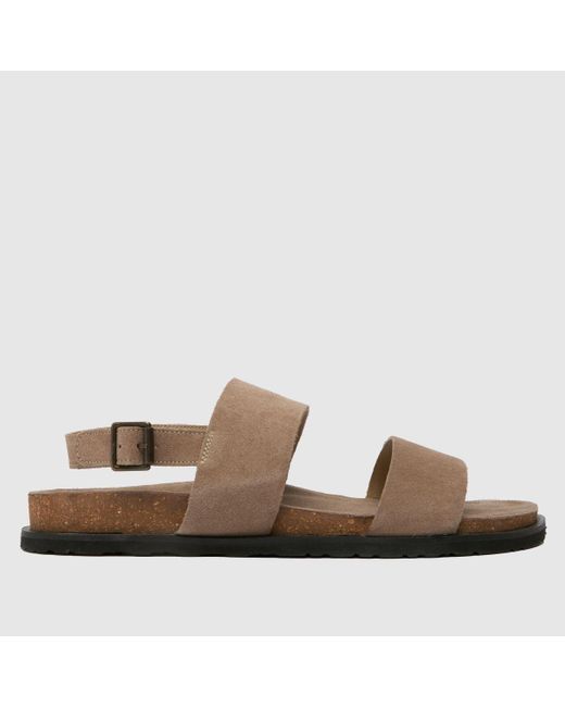 Schuh Brown Sol Footbed Sandals for men