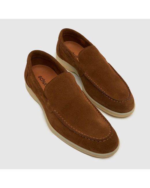 Schuh Brown Philip Suede Loafer Shoes for men