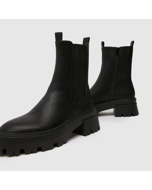 Schuh Black Addilyn Chunky Chelsea Boots