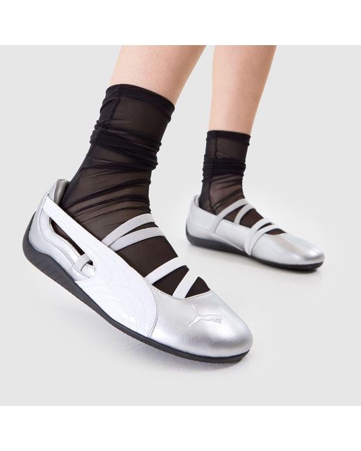 PUMA White Speedcat Ballet Trainers