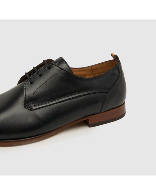 Base London Black Gambino Derby Shoes In for men