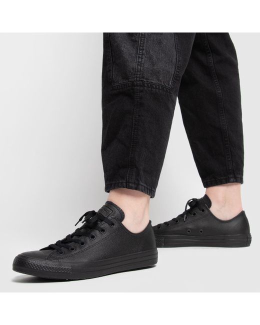 black converse trainers ladies