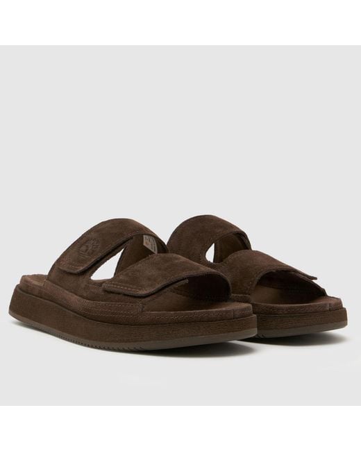 Timberland Brown Casco Cove Slide Sandals for men