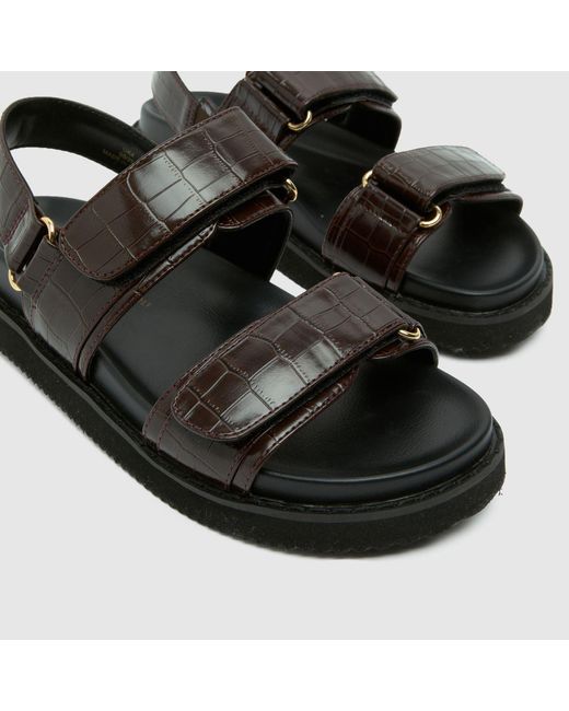 Schuh Black Tiesha Footbed Sandals