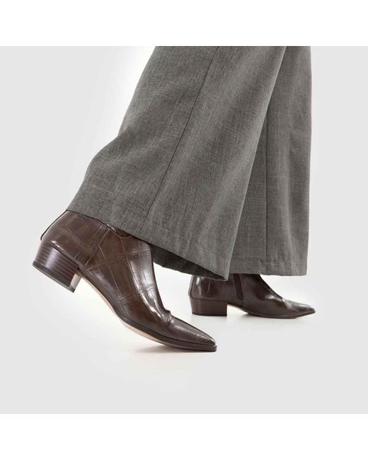 Schuh Brown Carson Croc Pixie Boots