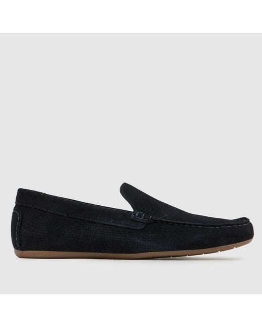 Schuh Black Roper Driver Shoes for men