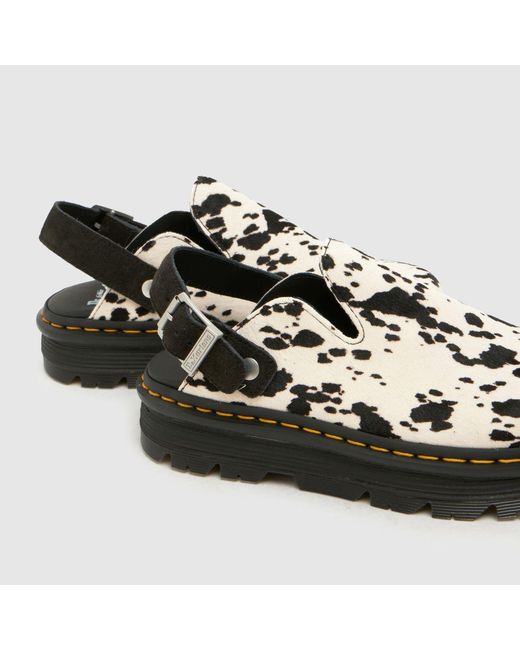 Dr. Martens Black Zebzag Mule Sandals