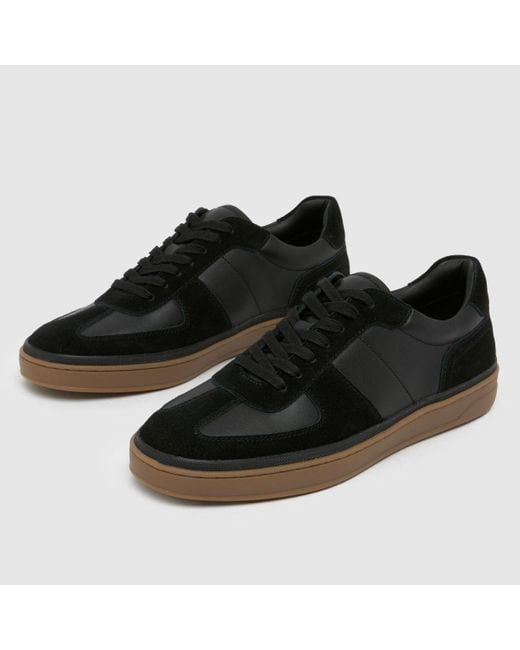 Schuh Black Walker Suede Gum Trainers for men
