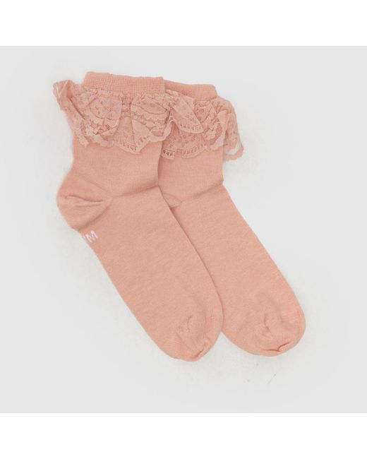 Dr. Martens Pink Pale Frill Sock
