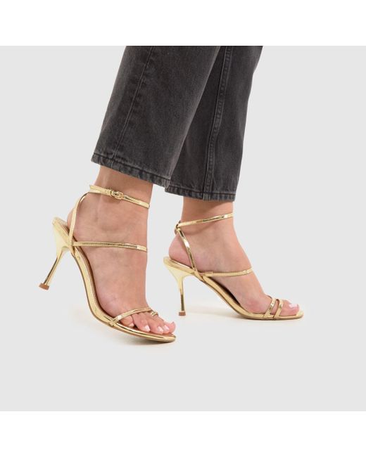 Schuh Metallic Women's Stasia Toe Loop High Heel Sandals