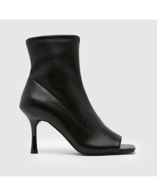 Schuh Black Beatrice Peep Toe High Heels